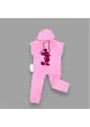 Omarı Mickey Desenli Kapşonlu Çocuk Takımı - Pembe