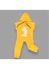 Omarı Mickey Desenli Kapşonlu Çocuk Takımı - Sarı Renkli