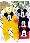 Omarı Mickey Figürlü Uzun Kollu Bebek Salopet Takımı Siyah