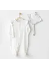Omarı Rahat ve Şık Ekru Bebek Tulum Takımı
