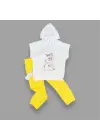 Omarı Sevimli Kapşonlu Çocuk Takımı Sarı