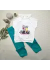 Omarı Şık ve Rahat Forever Cici Kızlar 2li Kız Çocuk Takımı - Turkuaz