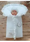 Omarı Ultra Lüks Bebek Battaniyesi Kundak Ekru