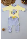 Omarı Yavru Koala Nakışlı Uzun Kollu Bebek Sweat Takımı