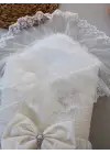 Omarı Yenidoğan Erguvan Kenarlı Kundak Battaniyesi