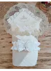 Omarı Yenidoğan Taç Nakışlı Wool Yün Kundak Bebek Battaniyesi