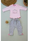 Omarı Yıldız Nakışlı Erkek Bebek Takımı - Pembe