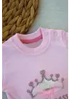 Omarı Yıldız Nakışlı Erkek Bebek Takımı - Pembe