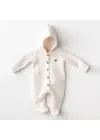 Omarı Yumuşak Ekru Bebek Tulumu