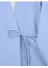 Önden Bağlamalı Pantolonlu Kimono Takım   -Bebe Mavi