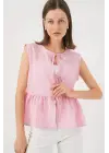 Önü Bağlamalı Bluz 961 - Pembe