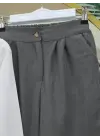 Önü Bağlamalı Yelek Pantolon İkili Takım -Antrasit