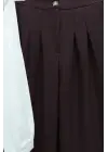Önü Bağlamalı Yelek Pantolon İkili Takım    -K. Bordo