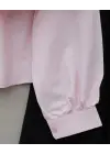 Önü Ve Omuzu Fırfır Detaylı Poplin Gömlek Bluz -Pembe
