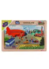 ONY-233-234-235-236 Ahşap Eğitici Puzzle Havaalanı -Onyıl Oyuncak