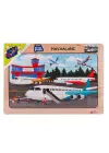 ONY-233-234-235-236 Ahşap Eğitici Puzzle Havaalanı -Onyıl Oyuncak