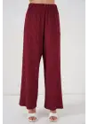 Örme Bluz Pantolon İkili Takım 30052 - Bordo