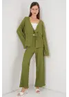 Örme Bluz Pantolon İkili Takım 30052 - E.Yeşil