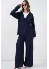 Modern Kimono Pantolon Takım - Lacivert