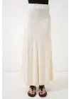 Örme Uzun Etek 8073 - Ekru