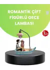 Oturan Çift Figürlü Led Masa Lambası Romantik Hediye