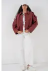 Oversize Deri Ceket 1055 - Kiremit