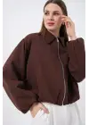 Modern Oversize Fermuarlı Ceket