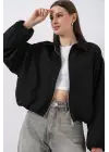 Trend Oversize Fermuarlı Ceket