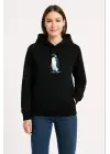 Cool Survivor Penguin Temalı Kapüşonlu Sweatshirt