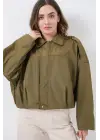 Oversize Kısa Ceket 0732 - Haki
