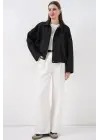 Oversize Kısa Ceket 0732 - Siyah