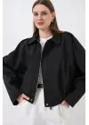 Oversize Kısa Ceket 0732 - Siyah