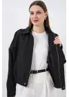 Oversize Kısa Ceket 0732 - Siyah