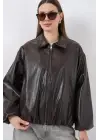 Cool Oversize Suni Deri Ceket