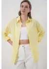 Oversize Viskon Gömlek 3785 - Sarı