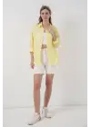 Oversize Viskon Gömlek 3785 - Sarı