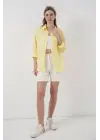 Oversize Viskon Gömlek 3785 - Sarı