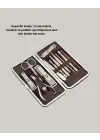 Özel Deri Çantalı 12 Parça Manikür Pedikür Bakım Seti Paslanmaz Çelik