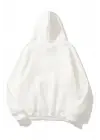Omarı Pamuklu Unisex Kapşonlu Sweatshirt - Beyaz