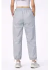 Paraşüt Kumaş Pantolon Bel Ve Paça Ayarlanabilir Lastikli Spor Pantolon - Gri