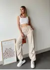 Paraşüt pantolon bej