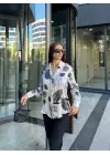 Omarı Elegan Dijital Baskılı Saten Gömlek