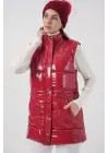 Parlak Şişme Yelek 5218 - Kırmızı