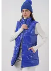 Parlak Şişme Yelek 5218 - Saks