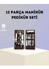 Paslanmaz Çelik Çok Fonksiyonlu 12 Manikür Seti