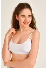 Modern İp Askılı Beyaz Büstiyer