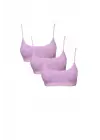 Çarpıcı İp Askılı Pembe Büstiyer 3 Adet