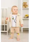 Peluş Hırkalı 3 Lü Kız Bebek Takım
