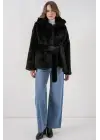 Peluş Kürk Mont 5234 - Siyah