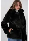 Peluş Kürk Mont 5234 - Siyah